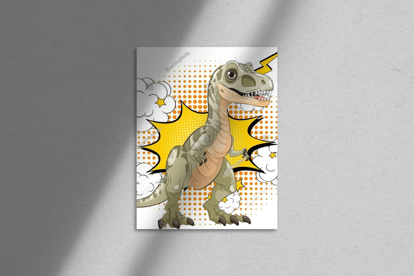 Dinozaur w Chmurach: Kolorowy Świat Fantazji