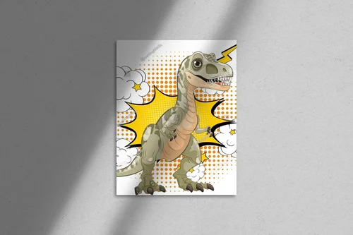 Dinozaur w Chmurach: Kolorowy Świat Fantazji