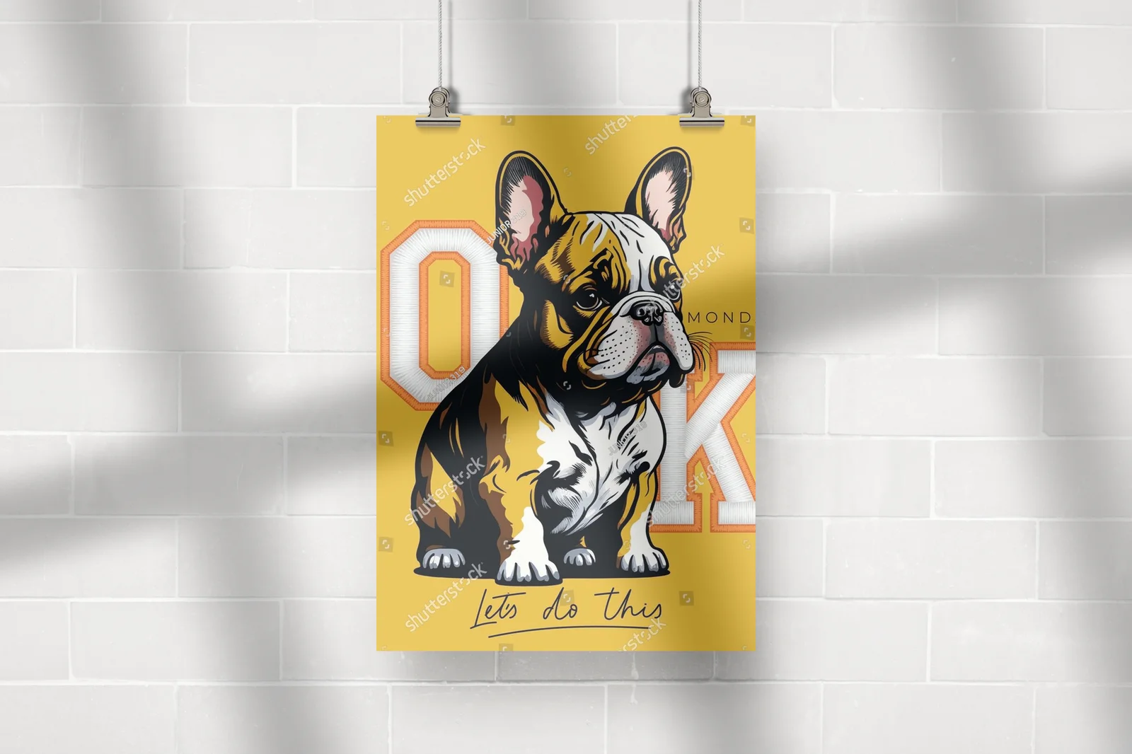 Urokliwy buldog w barwnym stylu
