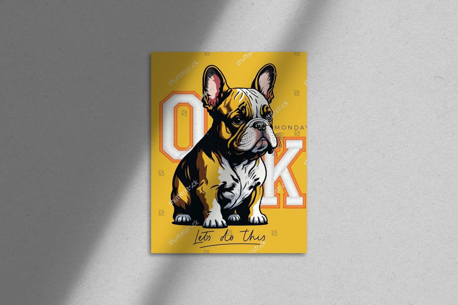 Urokliwy buldog w barwnym stylu