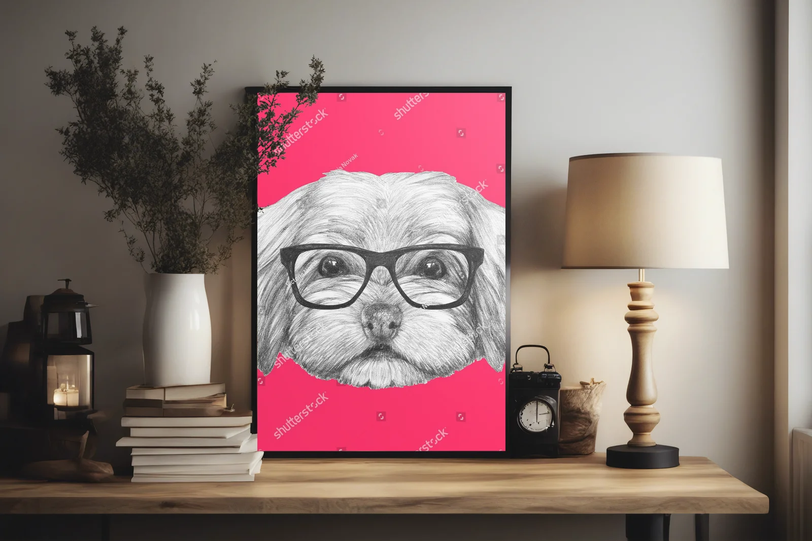 Uroczy portret Havanese w modnych okularach