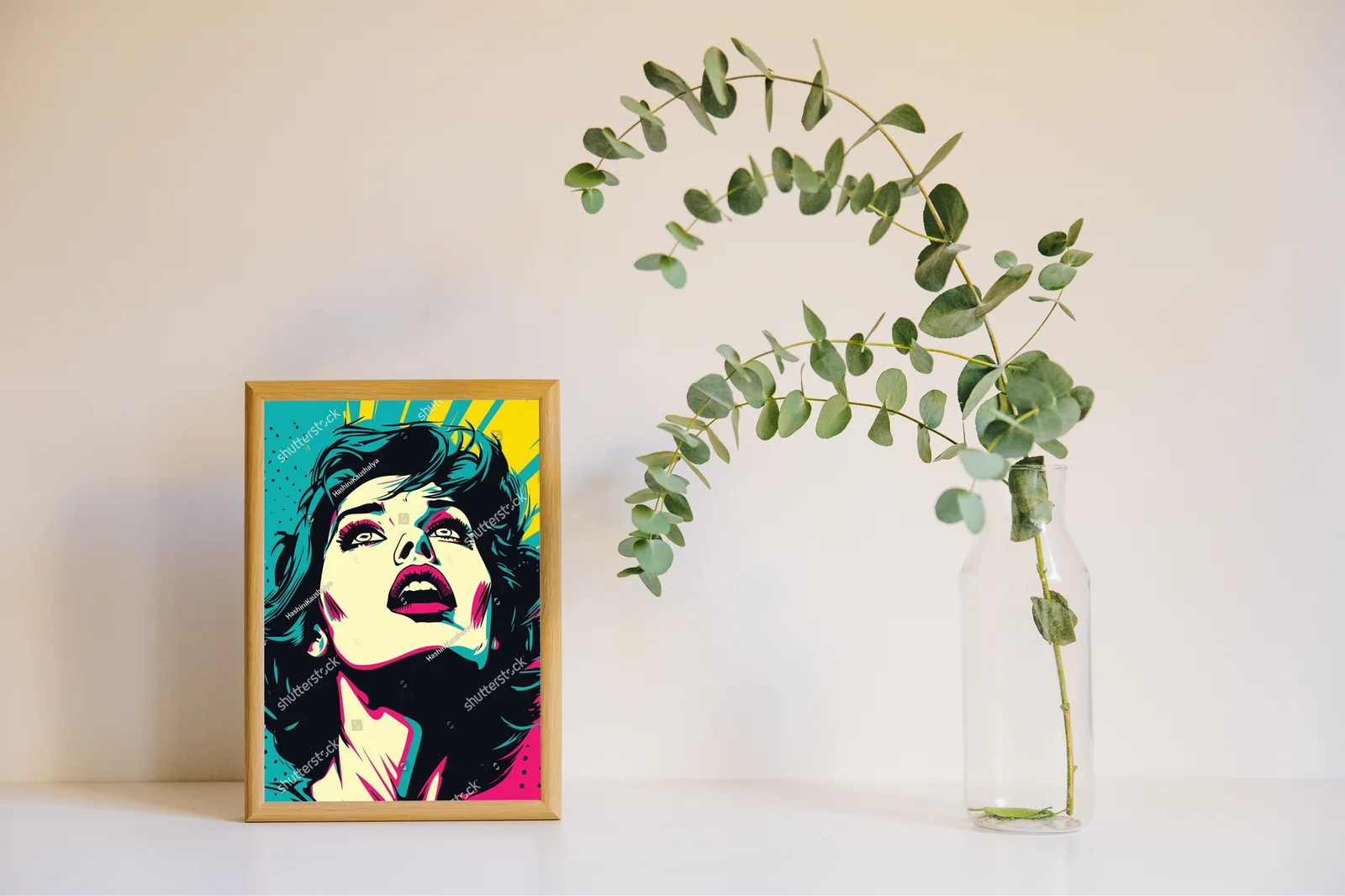 Zjawiskowa dama pop-art w retro kolorach