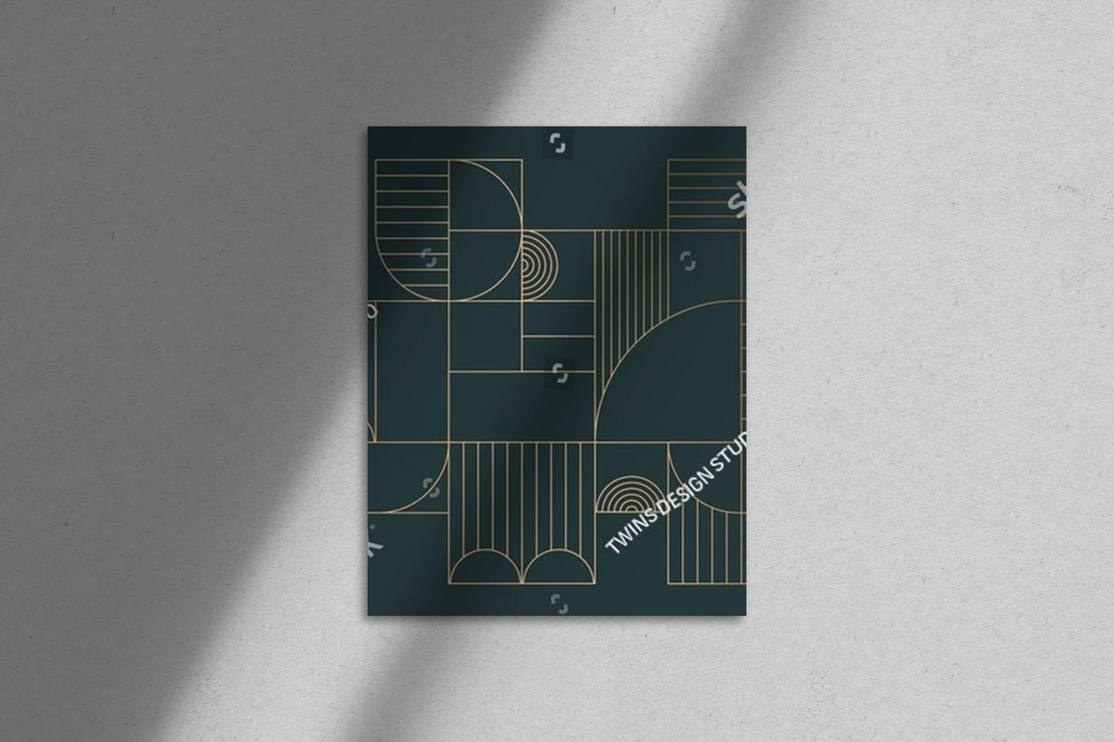 Elegancka geometria w złotych akcentach