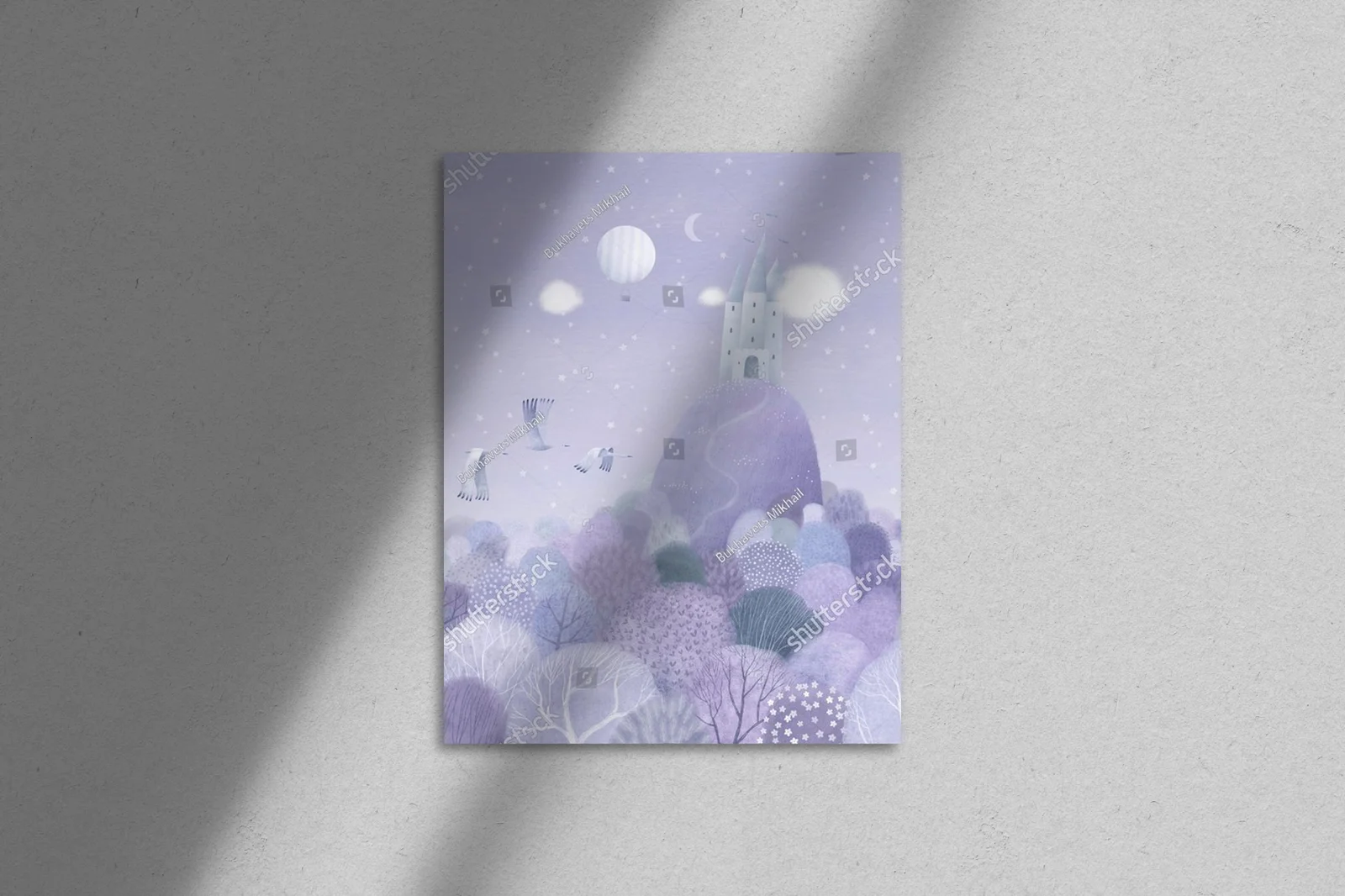 Magiczny krajobraz w pastelowych odcieniach