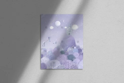 Magiczny krajobraz w pastelowych odcieniach
