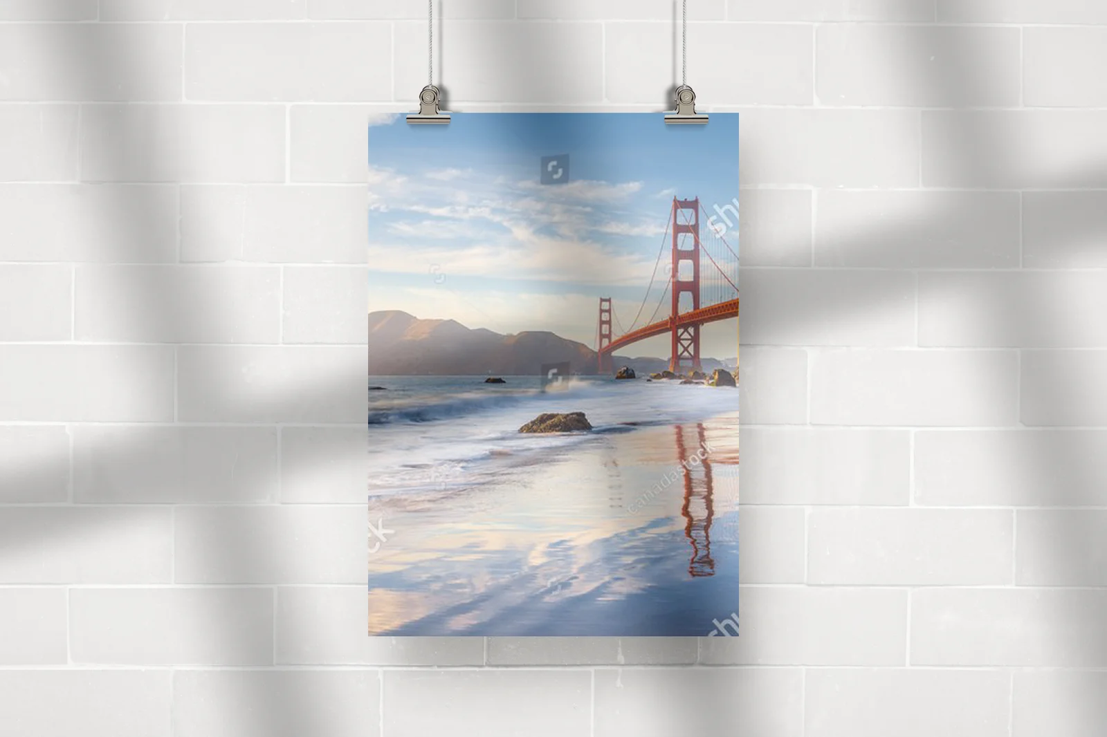 Panorama mostu Golden Gate w złotej godzinie