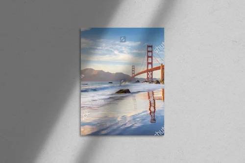Panorama mostu Golden Gate w złotej godzinie
