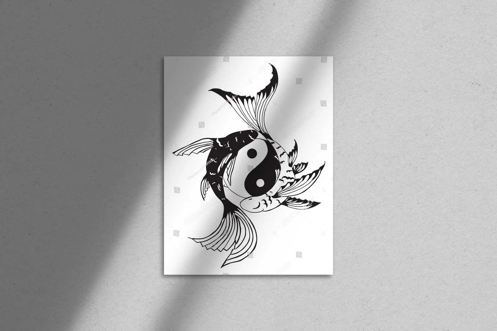 Harmonijna kompozycja ryb yin-yang