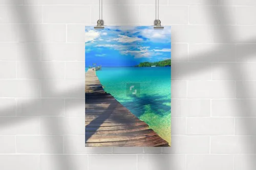 Rajski pejzaż tropikalnej plaży