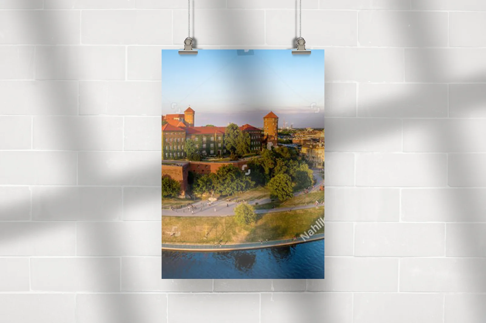 Krakowska panorama w kolorach zachodu słońca