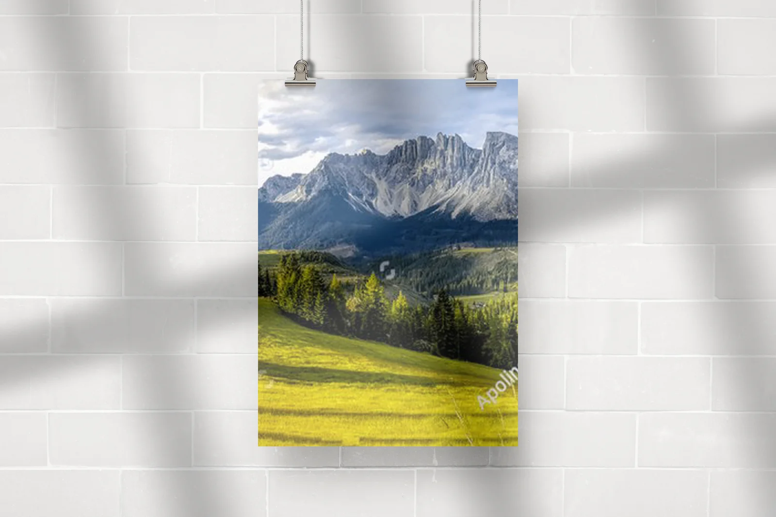 Panoramiczny widok alpejskiej łąki latem