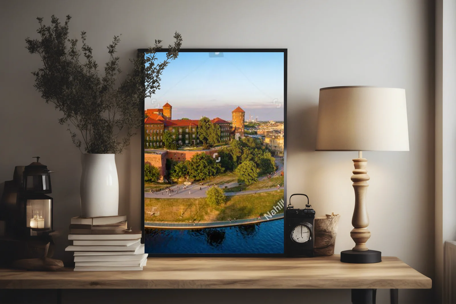 Krakowska panorama w kolorach zachodu słońca