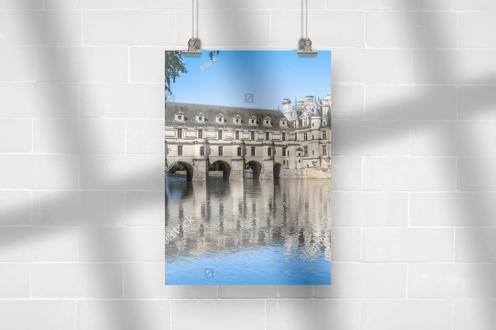 Czarujący zamek Chenonceau w pastelowych tonach