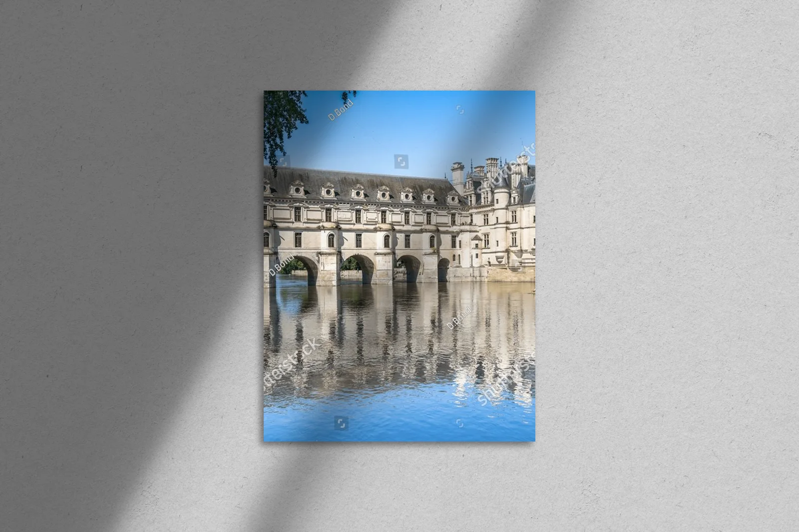 Czarujący zamek Chenonceau w pastelowych tonach