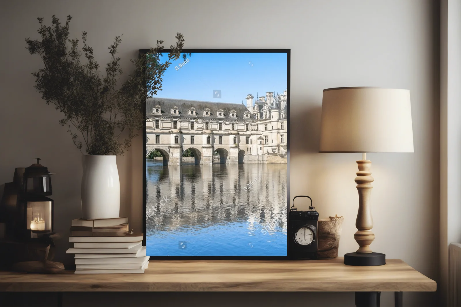 Czarujący zamek Chenonceau w pastelowych tonach