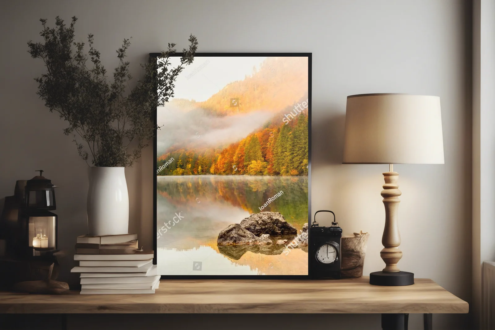 Misty Autumn Escape by the Alpine Lake