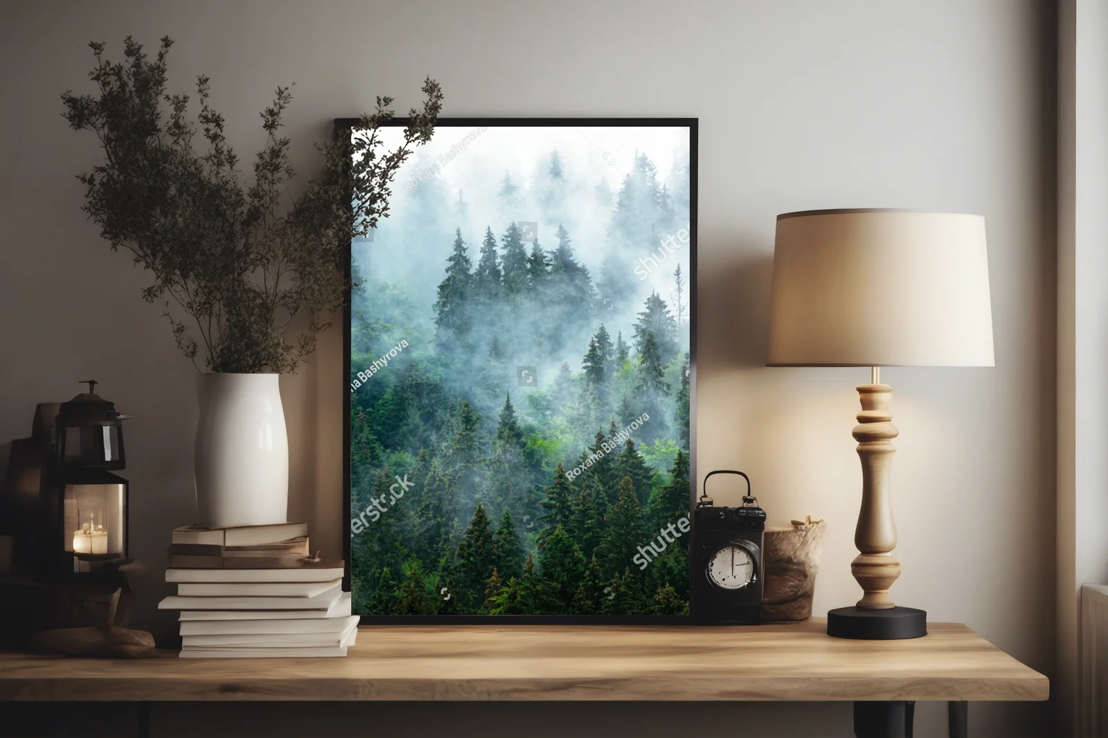 Misty Mountainscape: Zimowy krajobraz marzeń