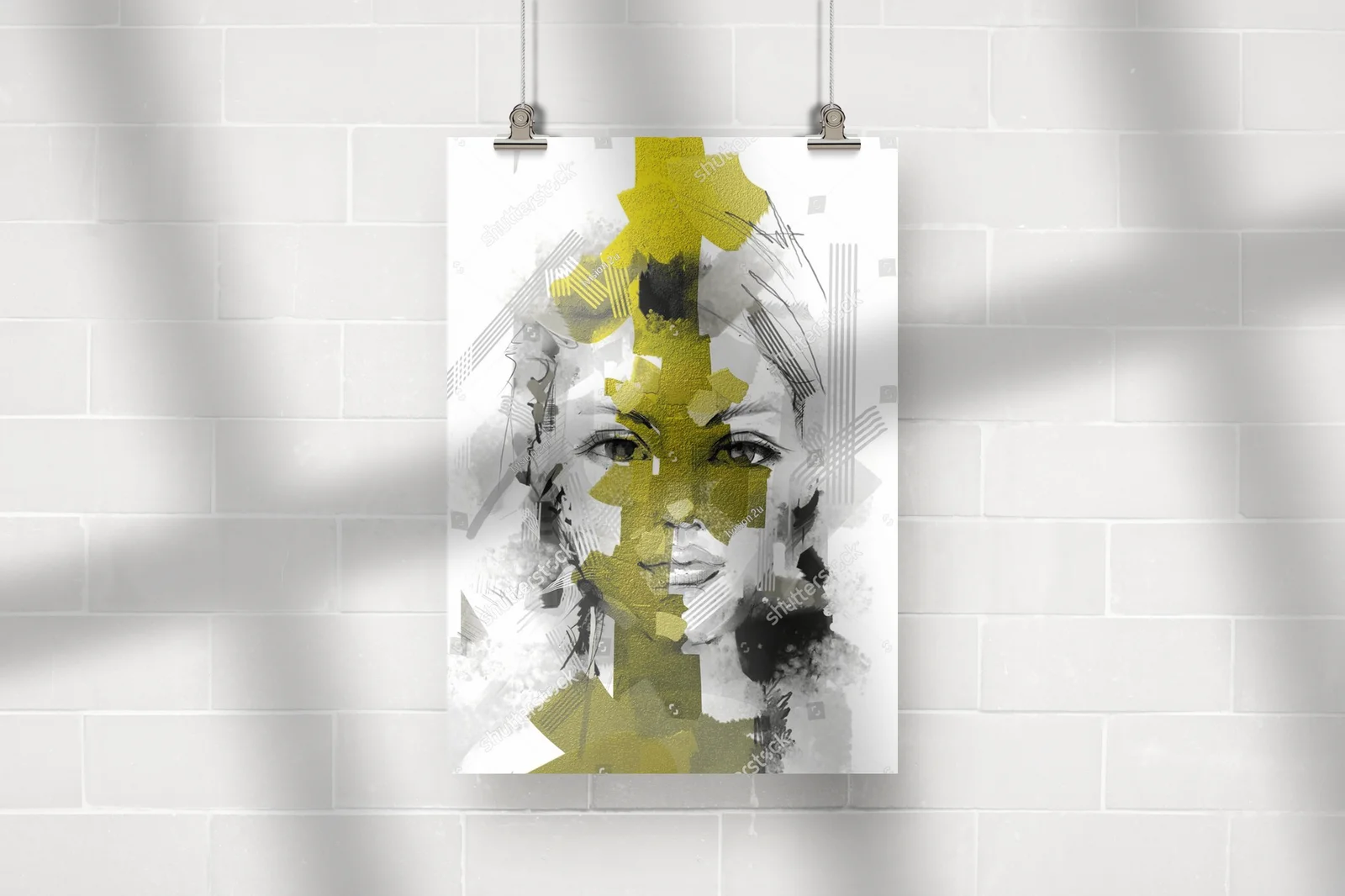 Nowoczesny portret z abstrakcyjnym wyrazem