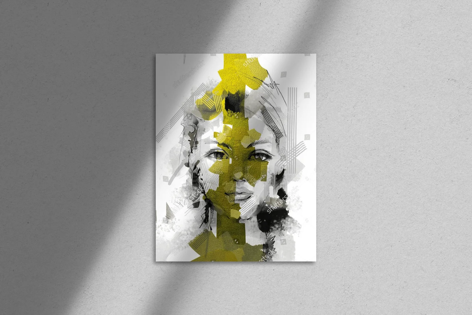 Nowoczesny portret z abstrakcyjnym wyrazem