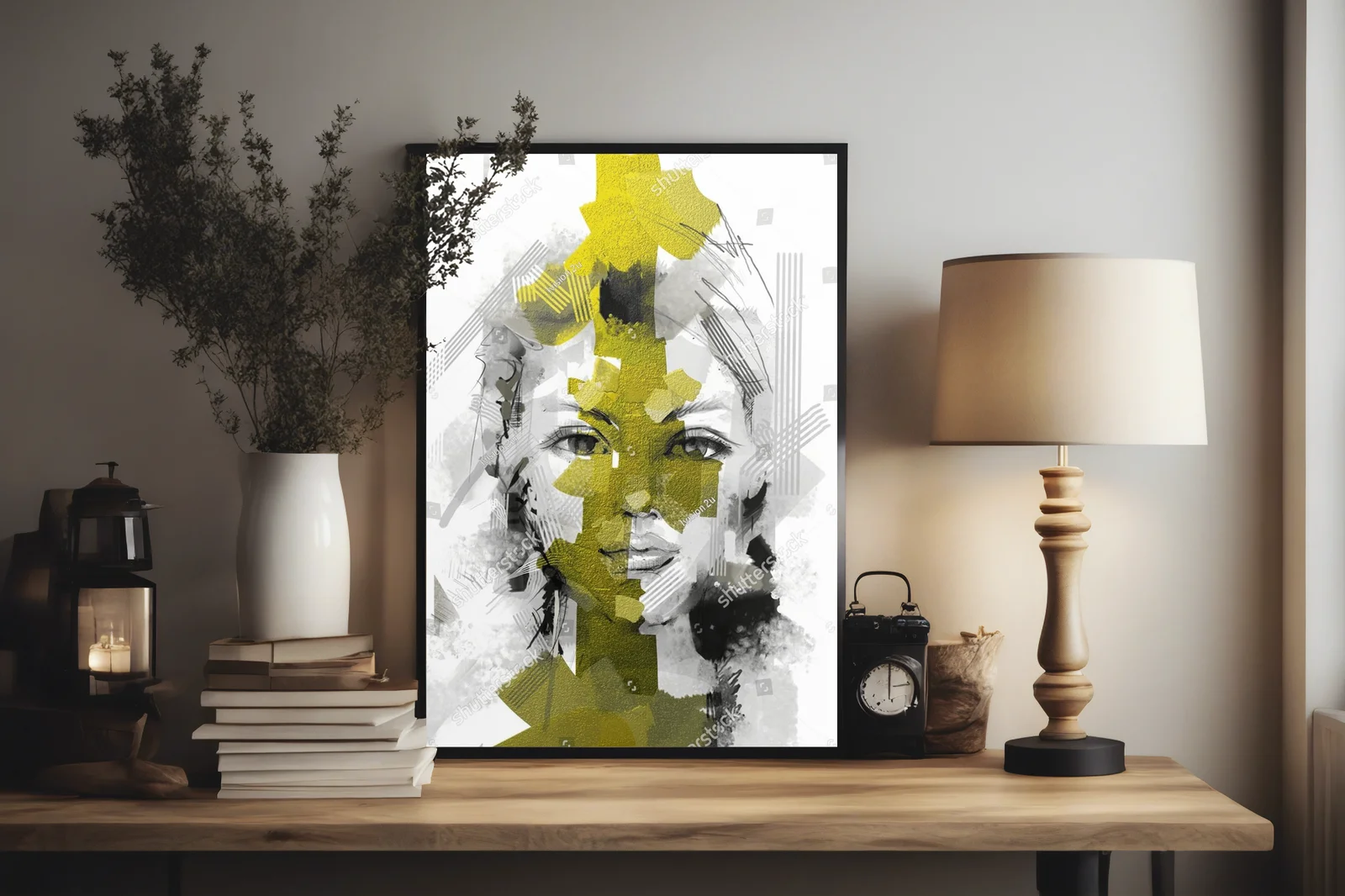 Nowoczesny portret z abstrakcyjnym wyrazem