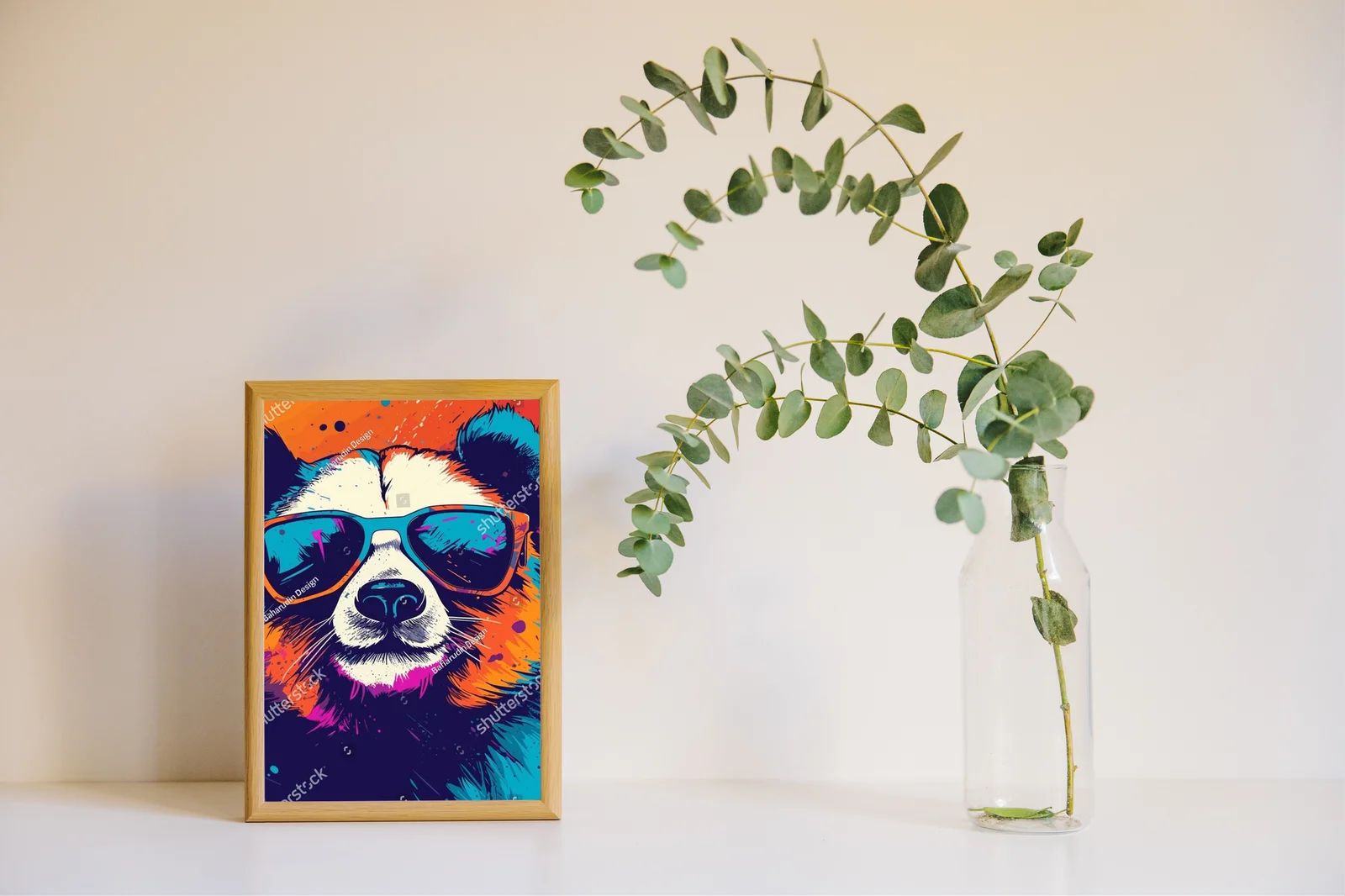 Stylowa panda w modnych okularach przeciwsłonecznych