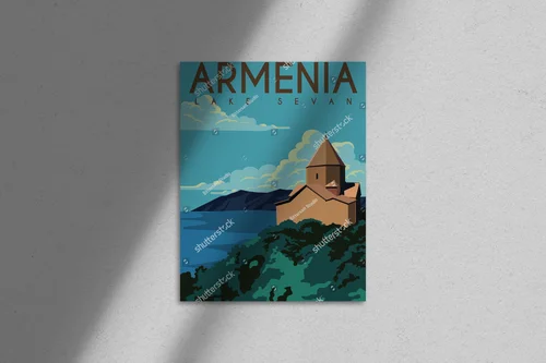 Malowniczy pejzaż nad jeziorem Sevan w Armenii