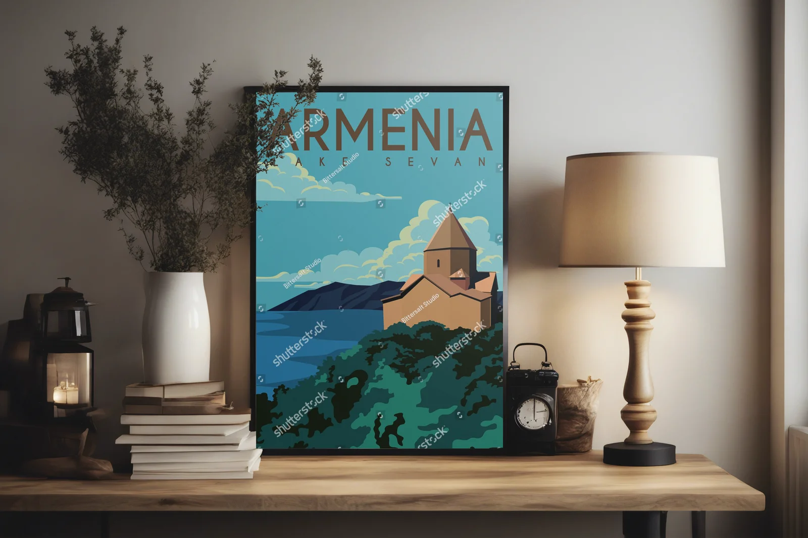 Malowniczy pejzaż nad jeziorem Sevan w Armenii