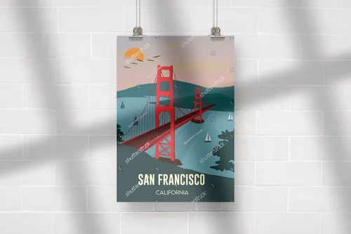 Zachód słońca nad mostem Golden Gate w San Francisco