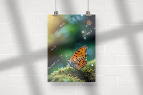Elegancki motyl w iskrzących odcieniach