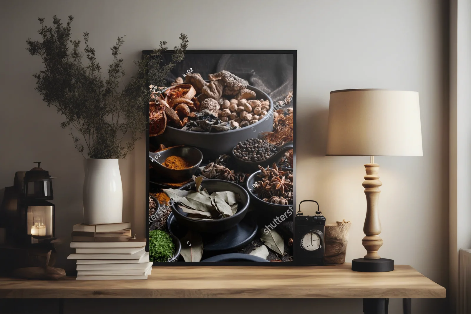 Aromatyczne zioła w ceramicznej kompozycji