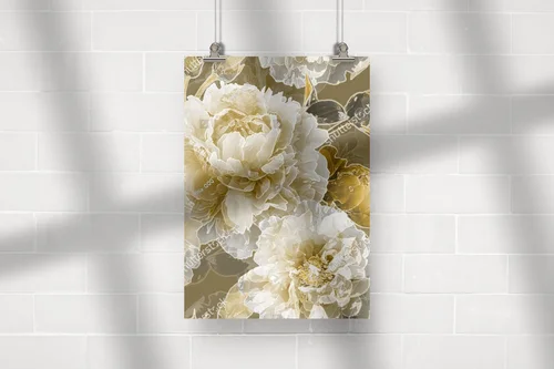 Romantyczny floral w złotych akcentach