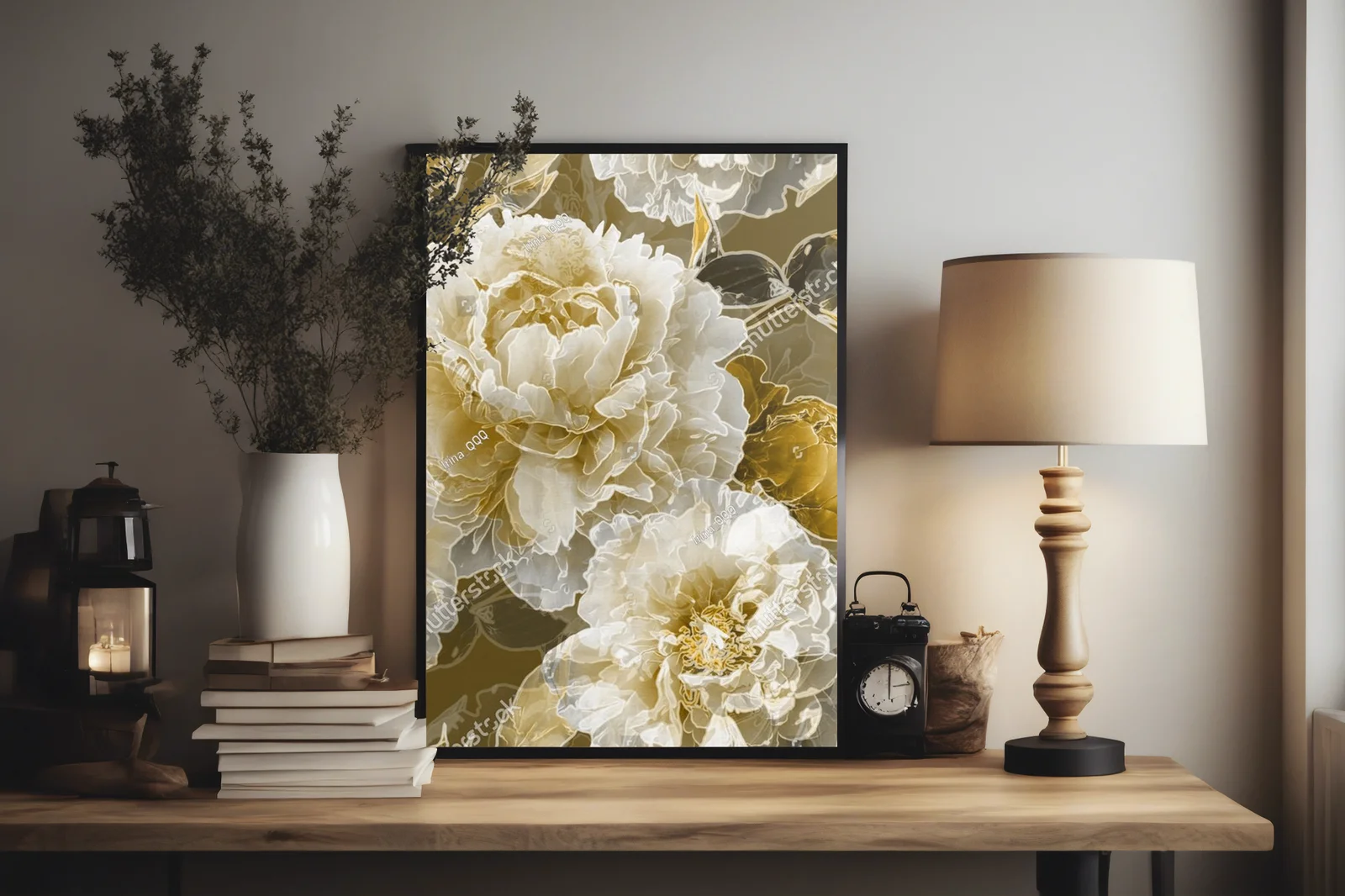 Romantyczny floral w złotych akcentach