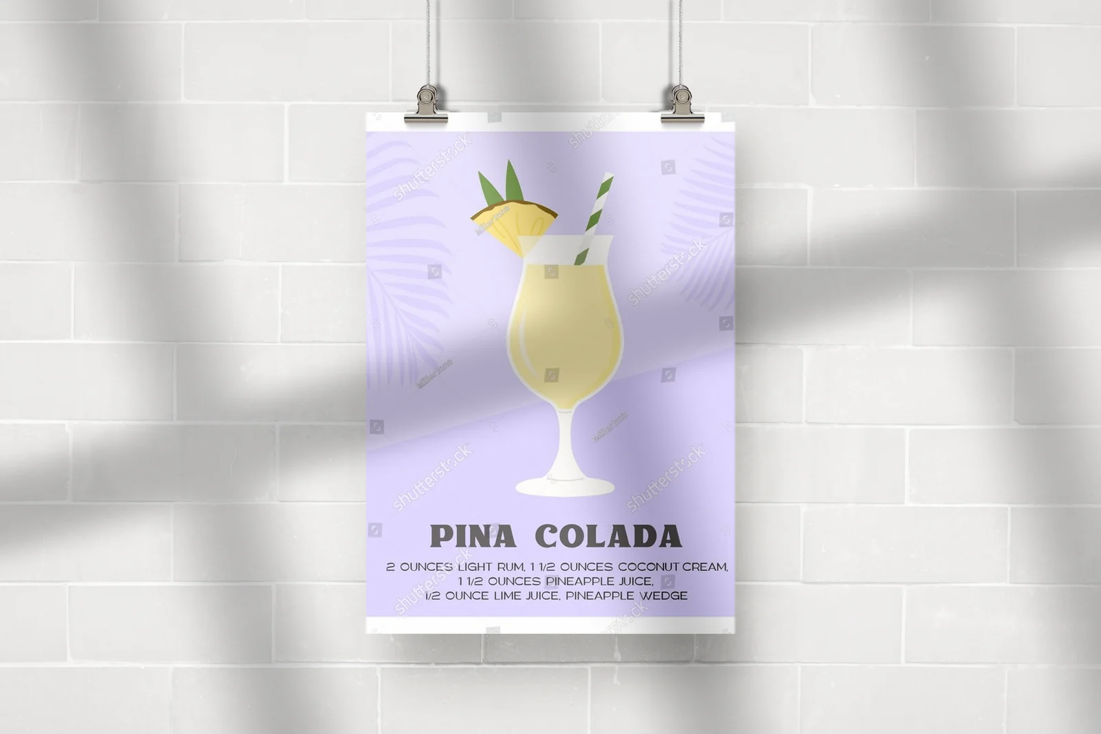Tropikalna Pina Colada w pastelowych odcieniach