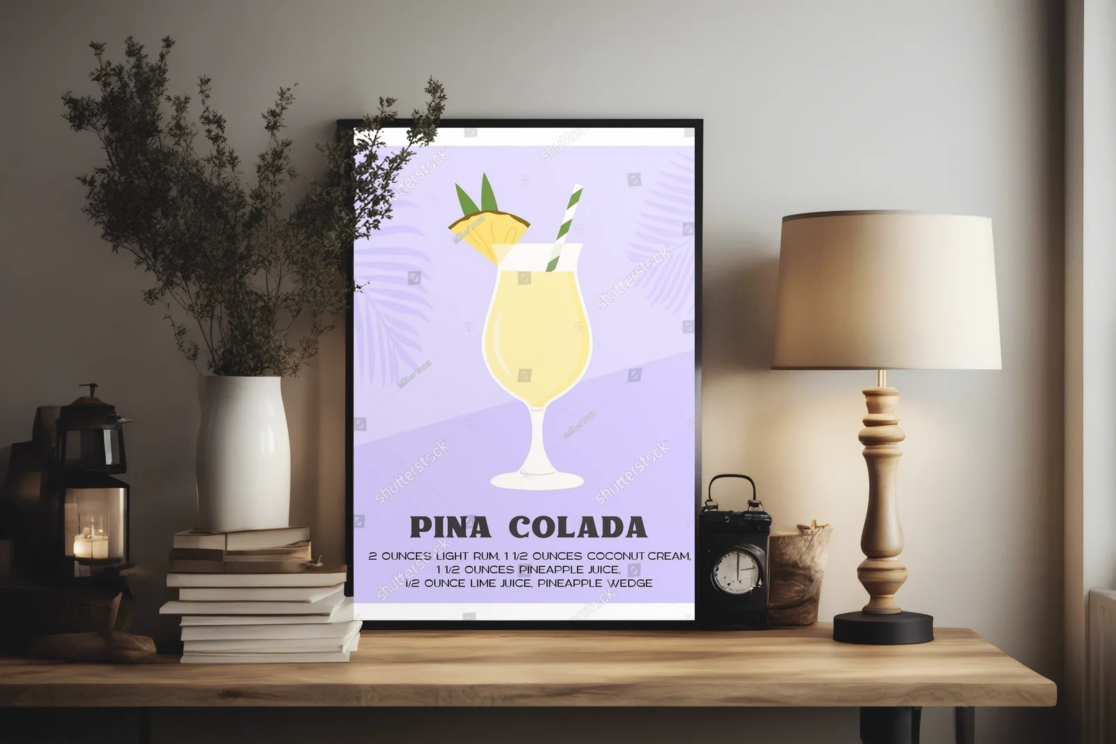 Tropikalna Pina Colada w pastelowych odcieniach