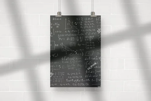 Magia matematyki na czarnym tle