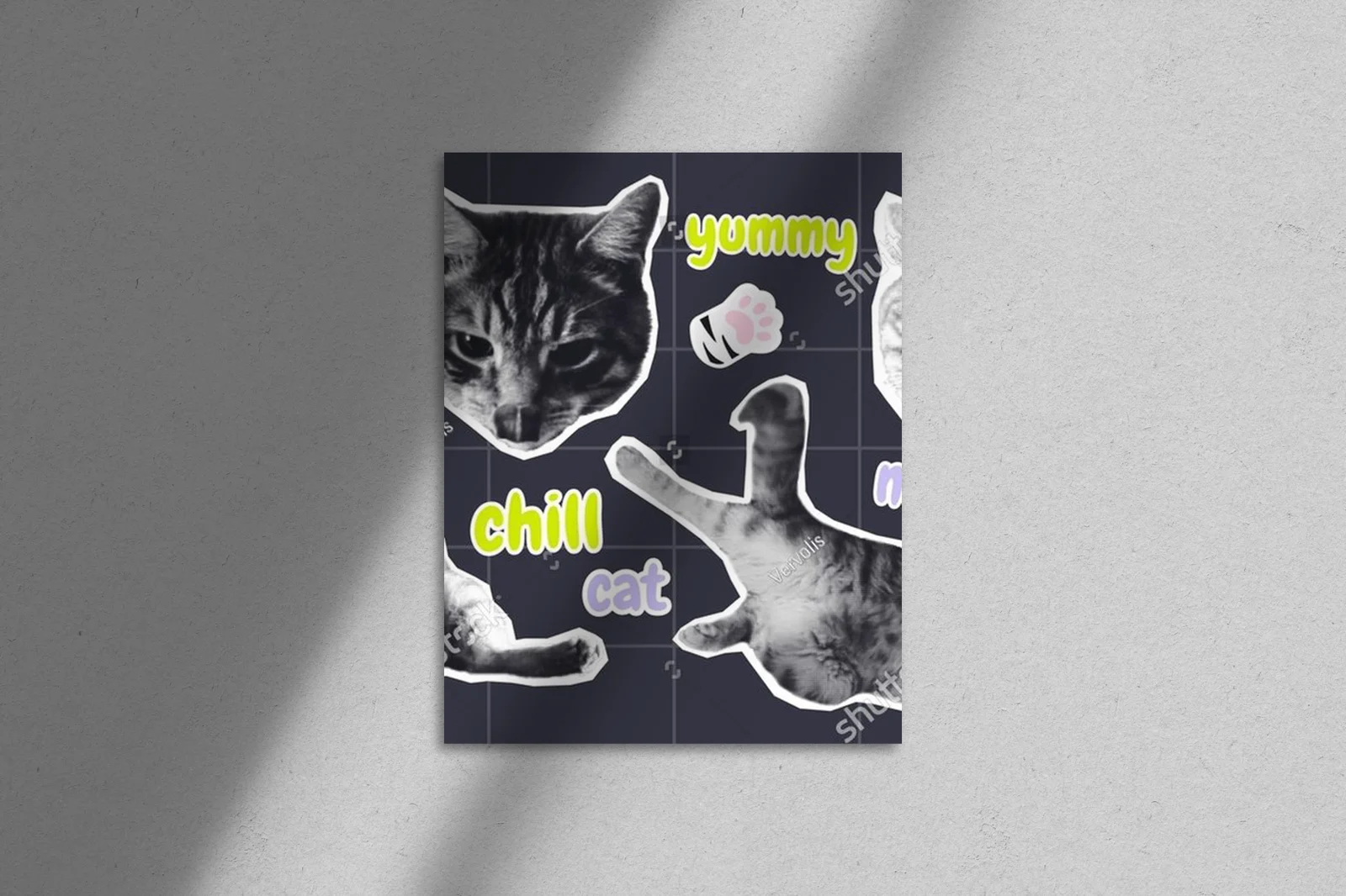 Vintagowe koty w halftone'owej odsłonie artystycznej