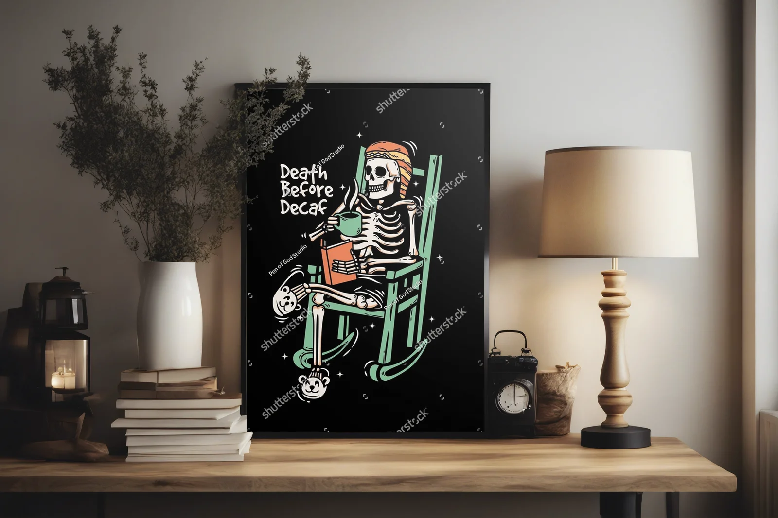 Vintage Chill z Skeletonem w Przytulnej Atmosferze