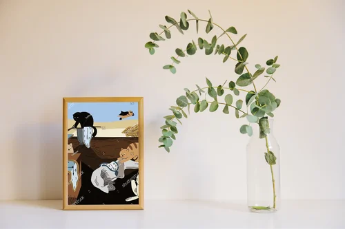 Zabawa czasu w surrealistycznym stylu Dali