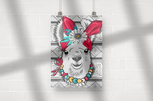 Elegancka lama w romantycznym otoczeniu kwiatów