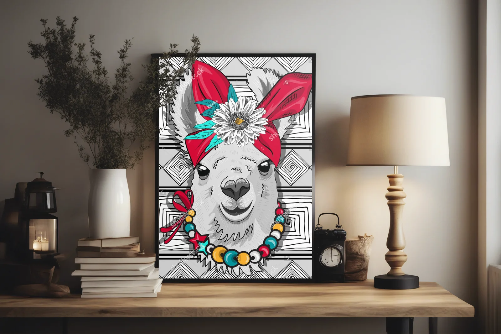 Elegancka lama w romantycznym otoczeniu kwiatów