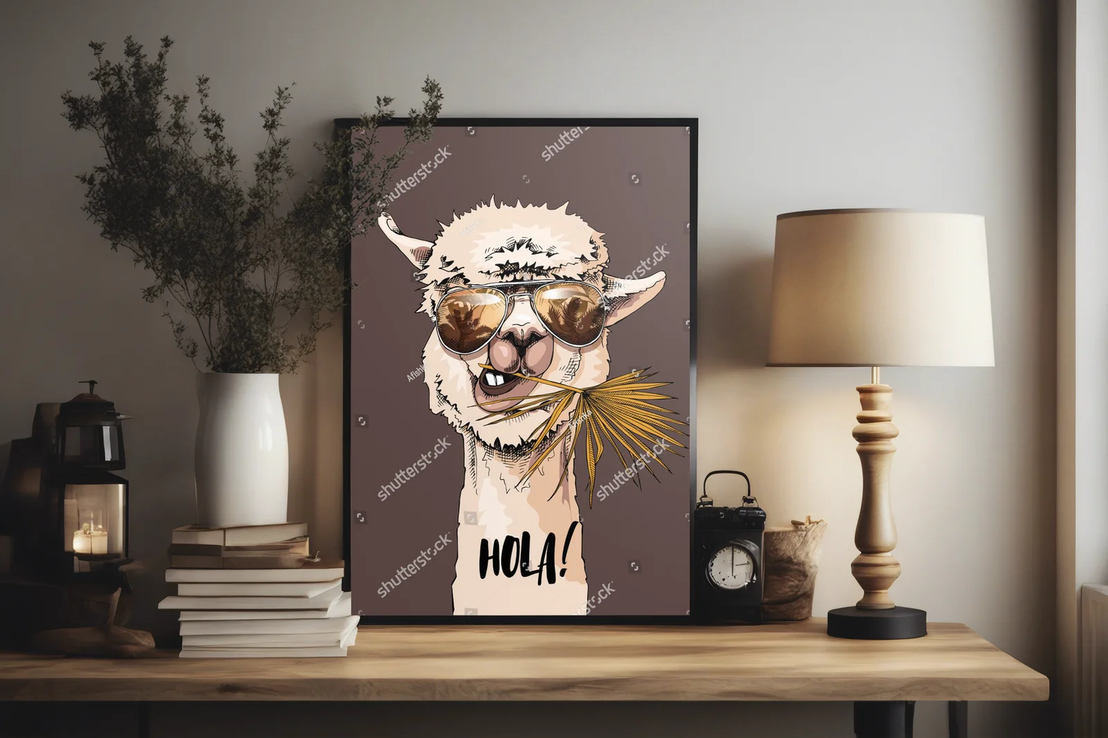 Zabawna Llama w Okularach Słonecznych