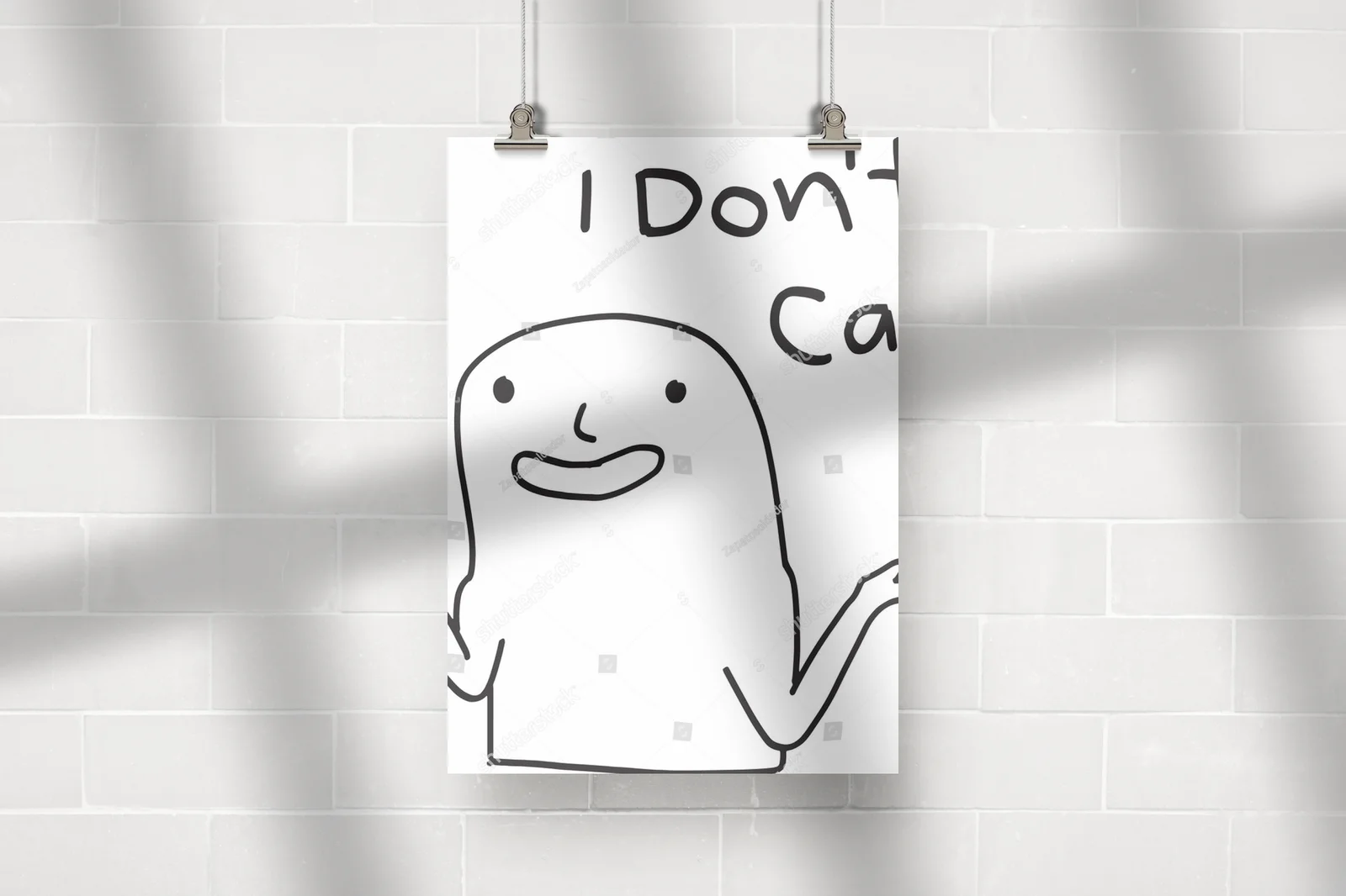 Zabawny mem z serii 'idk i don't care' w minimalistycznym stylu