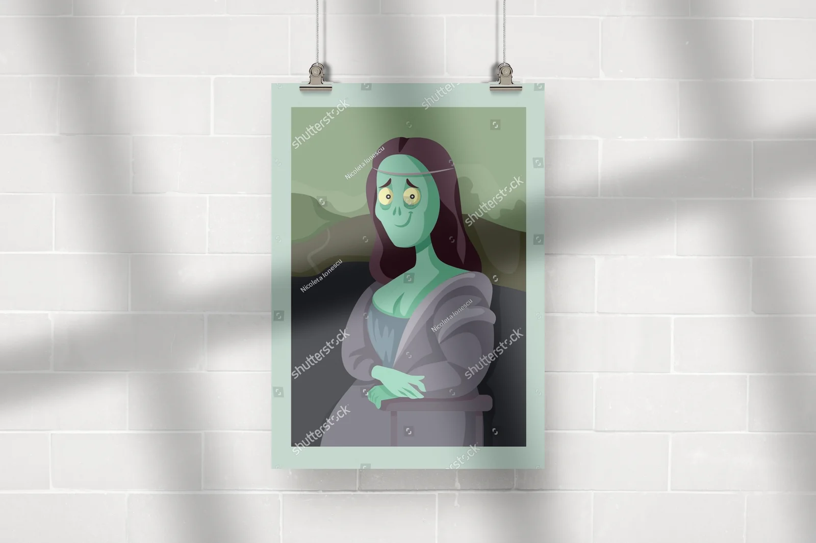 Uśmiechnięta Monalisa w Halloweenowej odsłonie