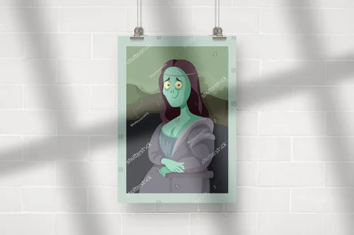 Uśmiechnięta Monalisa w Halloweenowej odsłonie