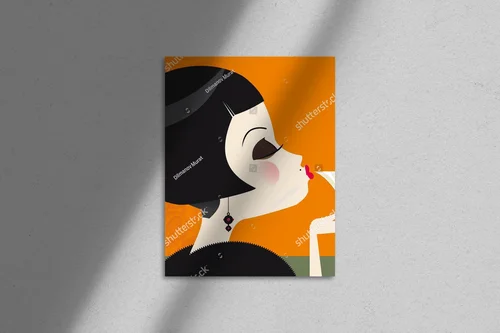 Zmysłowa ilustracja z kobiecym akcentem