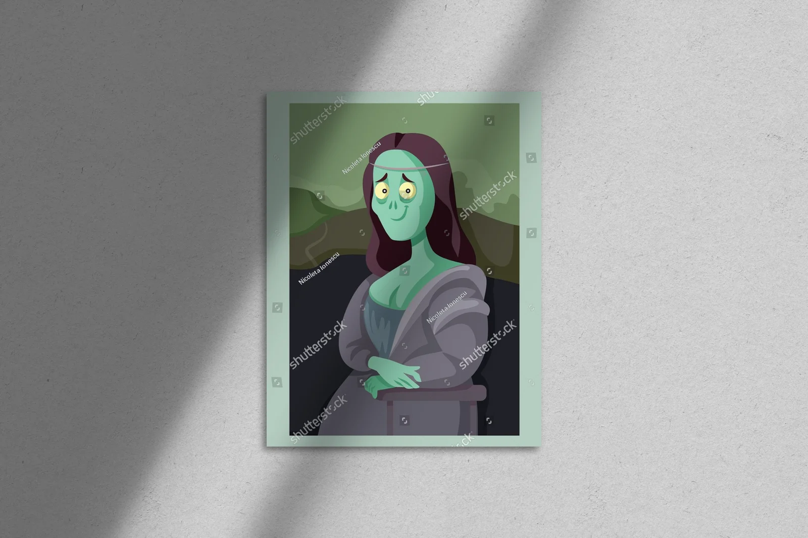 Uśmiechnięta Monalisa w Halloweenowej odsłonie