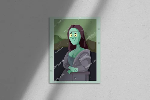 Uśmiechnięta Monalisa w Halloweenowej odsłonie