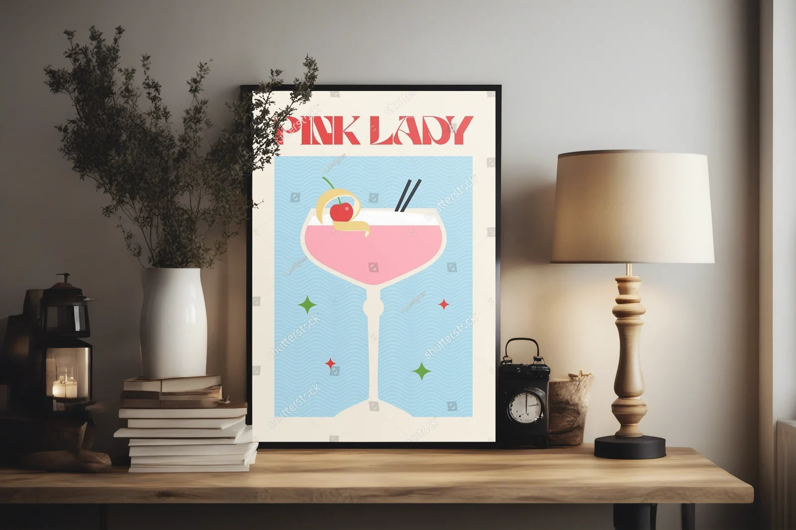 Retro w kolorze różowego drinka z lat 70.