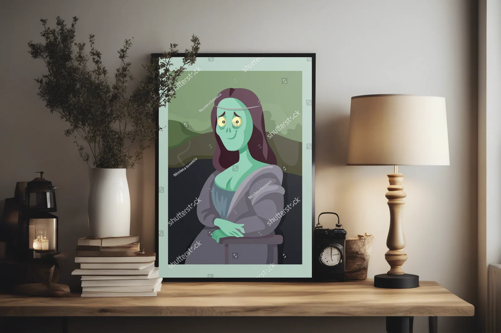 Uśmiechnięta Monalisa w Halloweenowej odsłonie