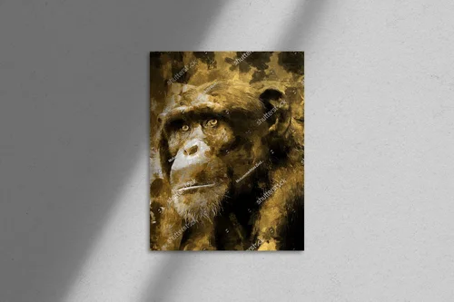 Złoty chimpanse w orientalnym stylu